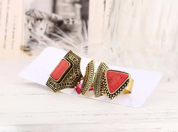 17KM 3pcs/Set Boho Vintage Punk Silver Color Stone Midi Finger Rings For Women /Men Bohemian Ring Set Jewelry Anillos 51