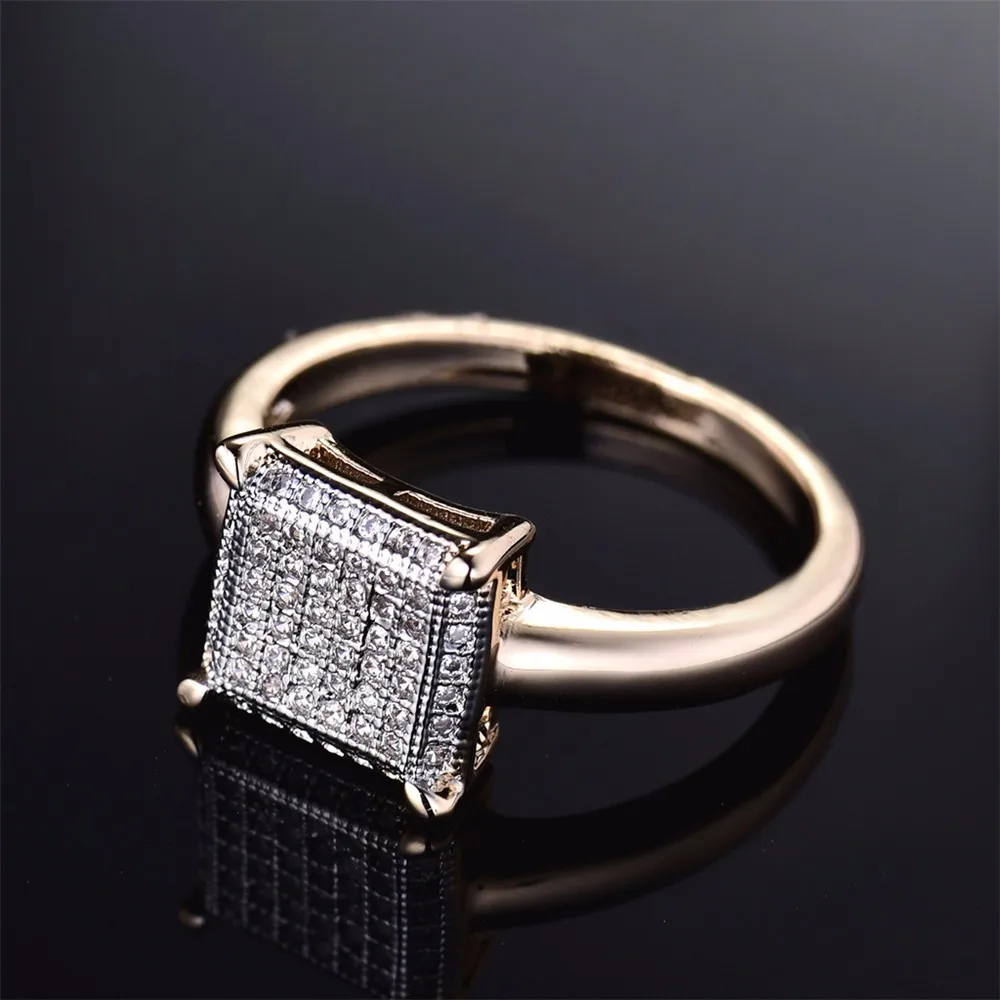 MOLIAM Fashion Wedding Rings for Women Gold-Color Crystal Cubic Zirconia Square Shape Ring Jewelry MLR229 9