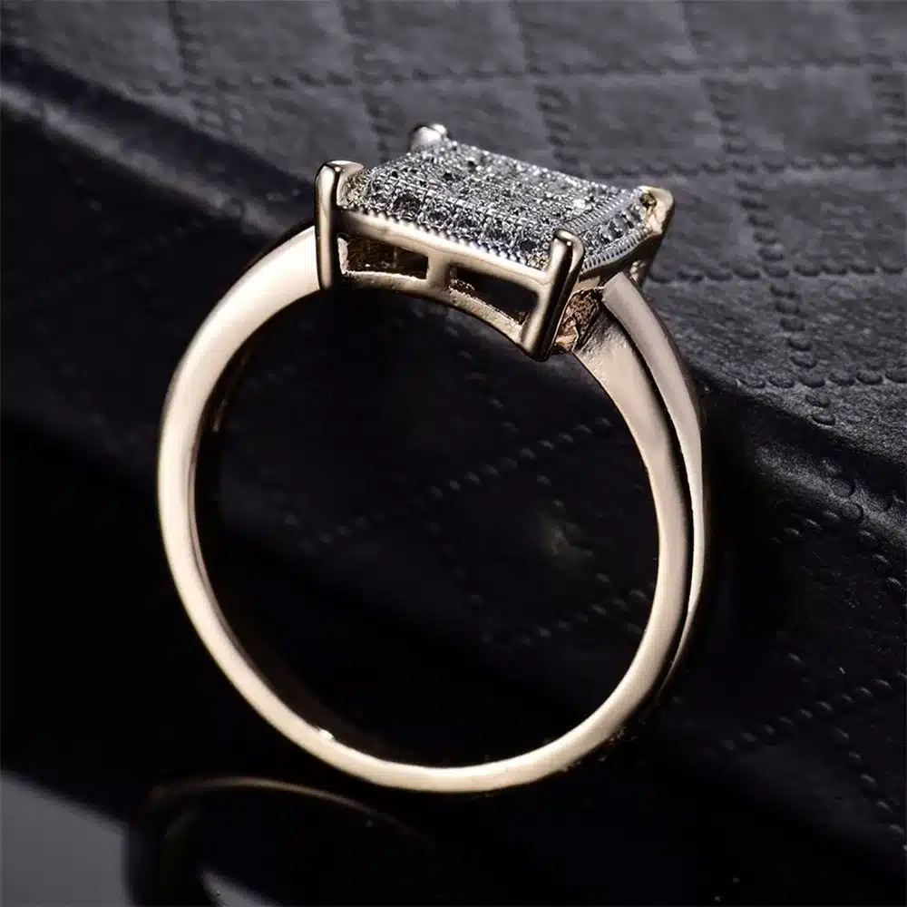MOLIAM Fashion Wedding Rings for Women Gold-Color Crystal Cubic Zirconia Square Shape Ring Jewelry MLR229 10