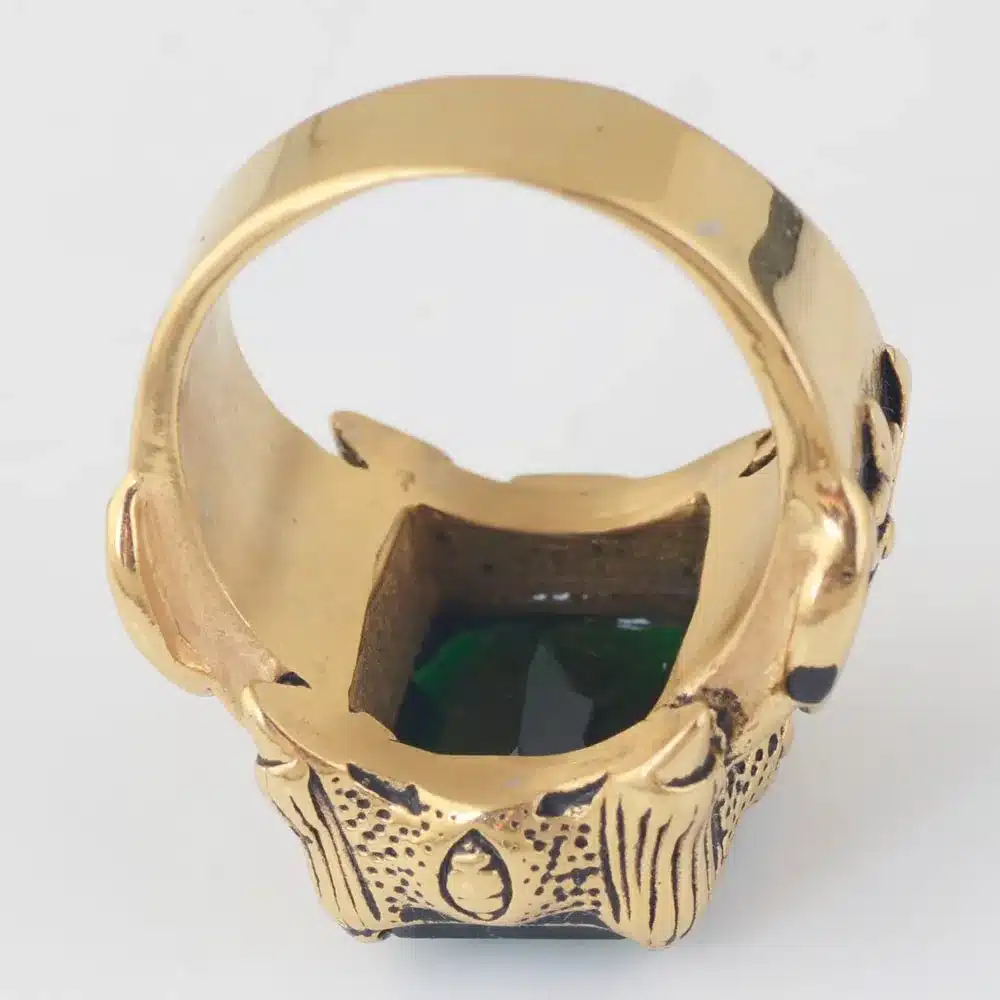 Valily Jewelry Men Ring Gold-color Crystal Gothic Dragon Claw Biker Rings for Women Stainless steel Punk Biker Male 10