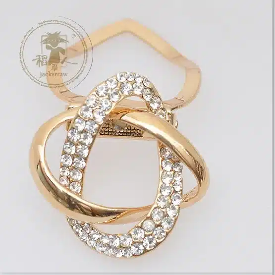 2017Dual purpose scarf accessories jewelry plated alloy twine scarf clip brooch for scarf rhinestone brooch 5