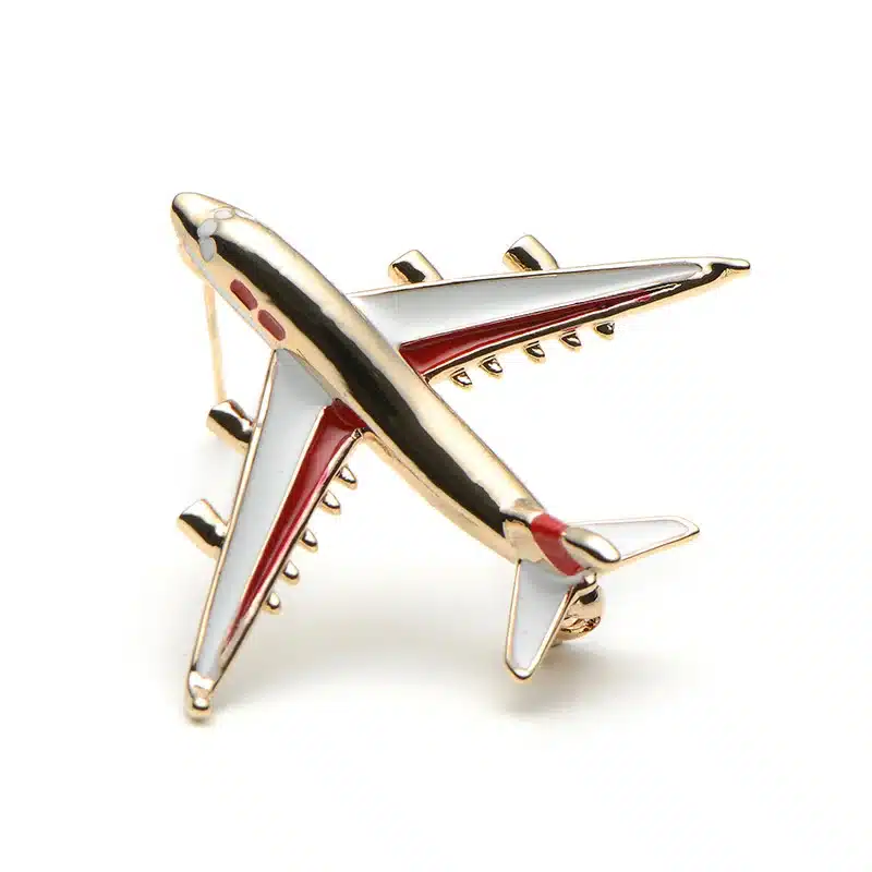 Alloy Airplane Brooch Pins Enamel Red Blue Plane Luxury Brand Brooches For Women Men Costumes Aircraft Brooch 10