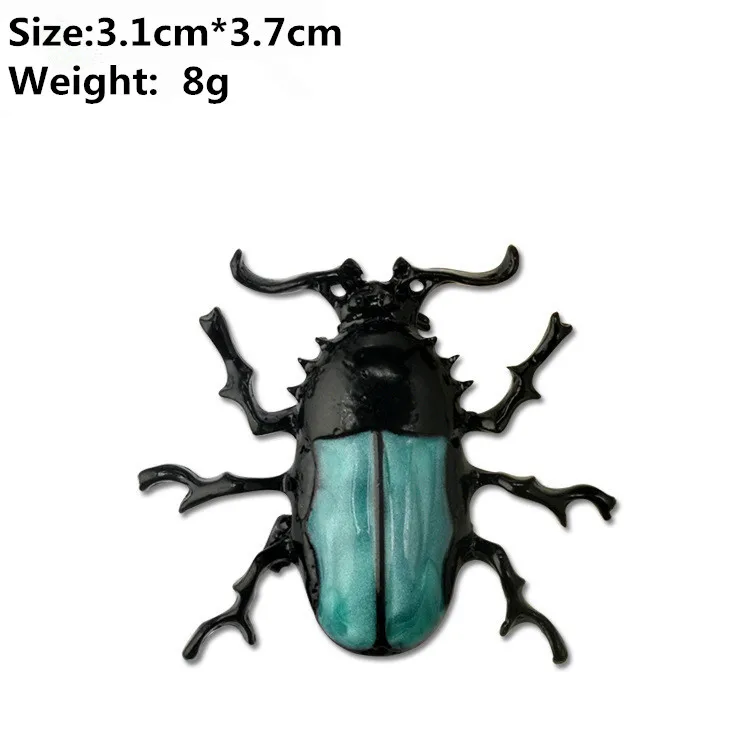 MZC 9 Styles Insect Bee Frog Brooch Pin Female Hijab Pin Snails Beetle Brosh Male Suit Lapel Pin Animal Crystal Strass Brosche 13