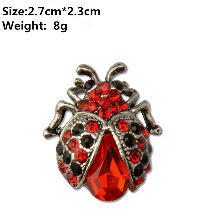 MZC 9 Styles Insect Bee Frog Brooch Pin Female Hijab Pin Snails Beetle Brosh Male Suit Lapel Pin Animal Crystal Strass Brosche 14