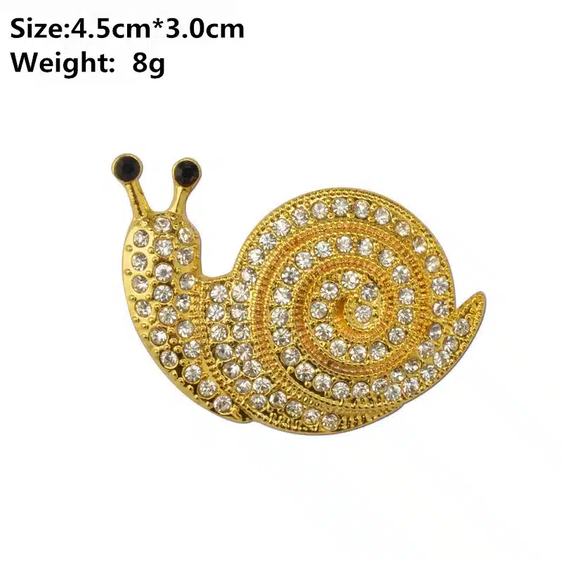 MZC 9 Styles Insect Bee Frog Brooch Pin Female Hijab Pin Snails Beetle Brosh Male Suit Lapel Pin Animal Crystal Strass Brosche 18