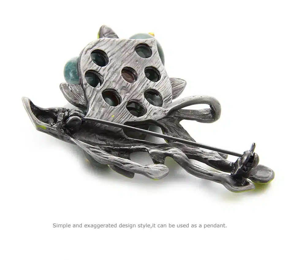 MloveAcc Brand Vintage Elegant Natural Stone Branch Brooches Pins Scarf Clip Antique Color Women Party Brooches & Pins Jewelry 16