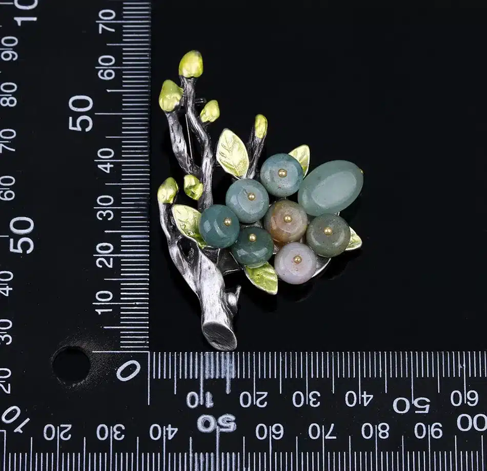 MloveAcc Brand Vintage Elegant Natural Stone Branch Brooches Pins Scarf Clip Antique Color Women Party Brooches & Pins Jewelry 20