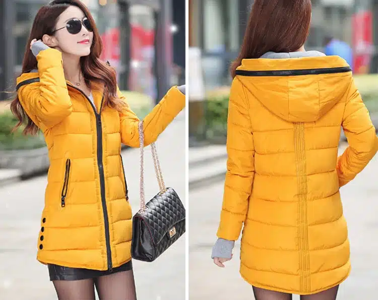 2017 women winter hooded warm coat plus size candy color cotton padded jacket female long parka womens wadded jaqueta feminina 17