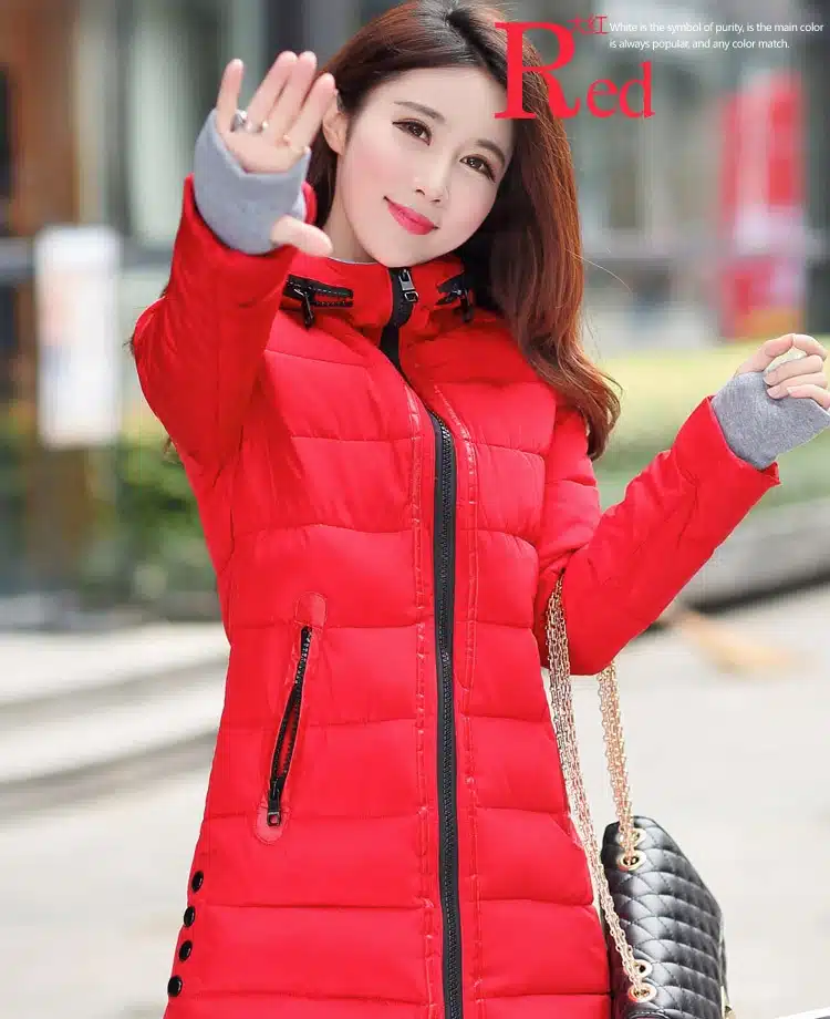 2017 women winter hooded warm coat plus size candy color cotton padded jacket female long parka womens wadded jaqueta feminina 18
