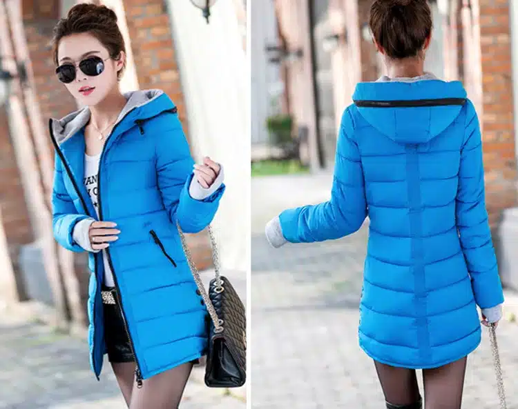 2017 women winter hooded warm coat plus size candy color cotton padded jacket female long parka womens wadded jaqueta feminina 21