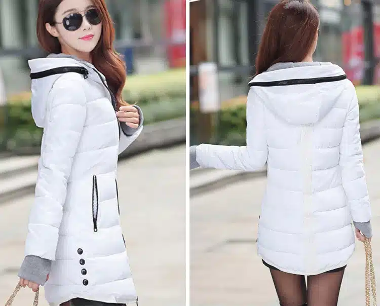 2017 women winter hooded warm coat plus size candy color cotton padded jacket female long parka womens wadded jaqueta feminina 25