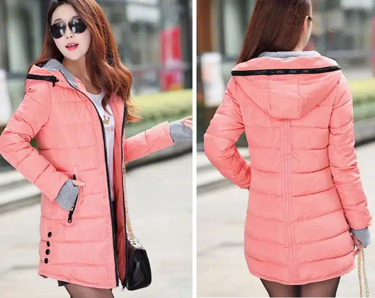 2017 women winter hooded warm coat plus size candy color cotton padded jacket female long parka womens wadded jaqueta feminina 27