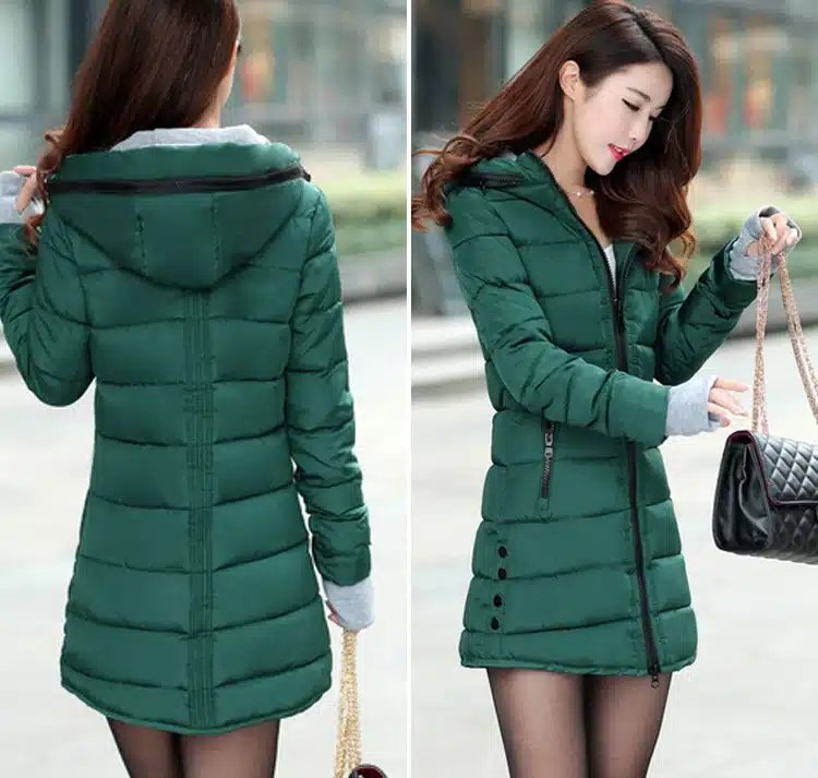2017 women winter hooded warm coat plus size candy color cotton padded jacket female long parka womens wadded jaqueta feminina 28