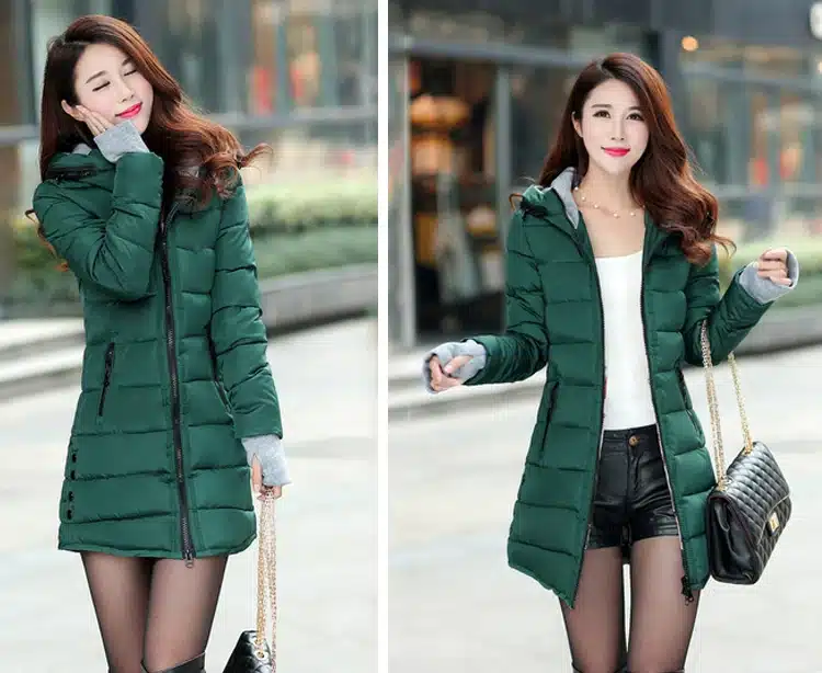 2017 women winter hooded warm coat plus size candy color cotton padded jacket female long parka womens wadded jaqueta feminina 29