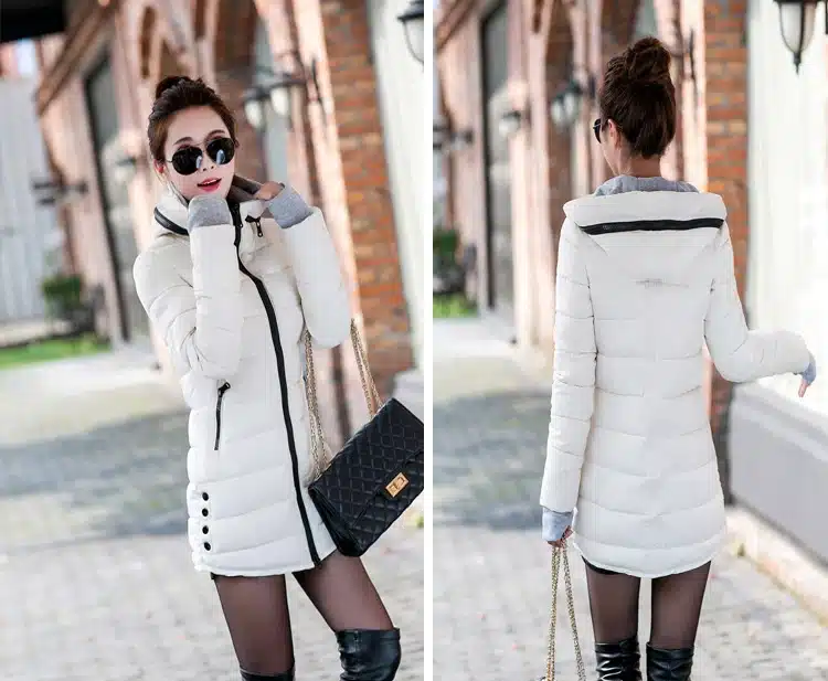 2017 women winter hooded warm coat plus size candy color cotton padded jacket female long parka womens wadded jaqueta feminina 31