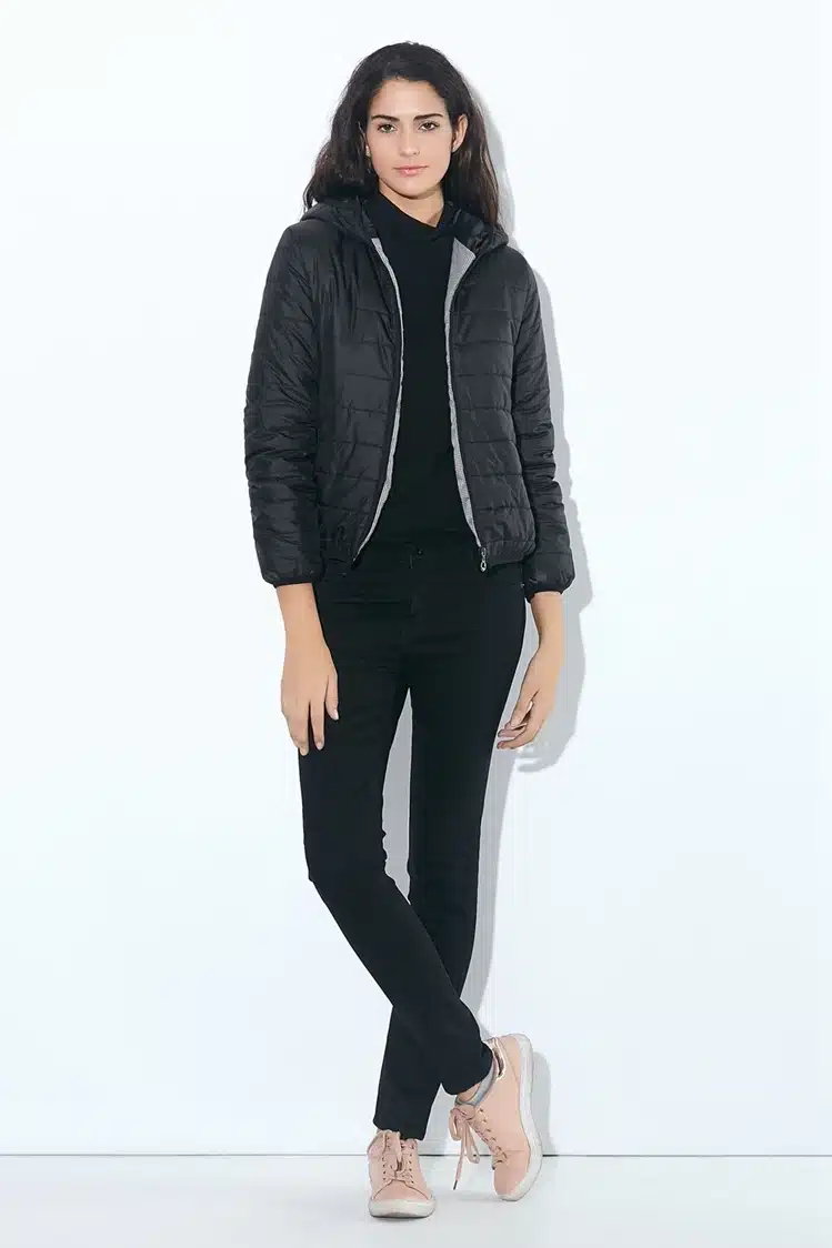 2017 New Brand Autumn Spring Women Basic Jacket Female Slim Zipper Hooded Cotton Coats Casual Black Winter Jackets 9