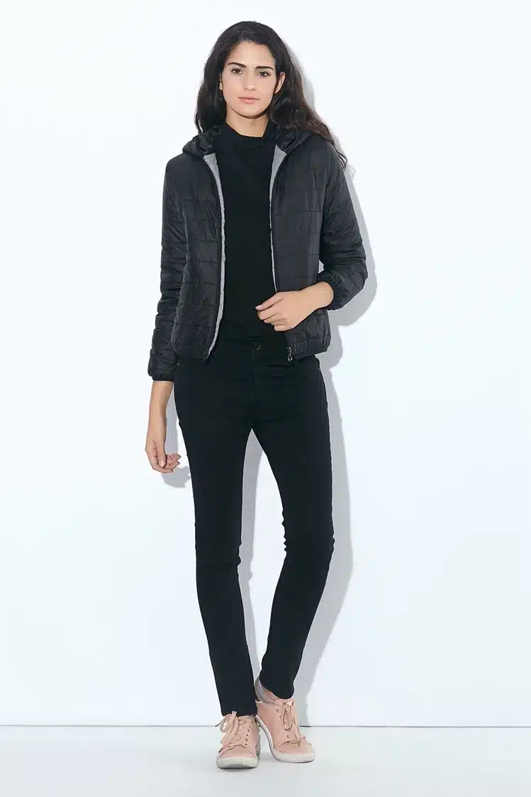 2017 New Brand Autumn Spring Women Basic Jacket Female Slim Zipper Hooded Cotton Coats Casual Black Winter Jackets 10