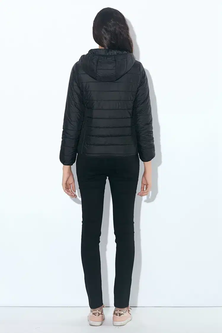 2017 New Brand Autumn Spring Women Basic Jacket Female Slim Zipper Hooded Cotton Coats Casual Black Winter Jackets 17