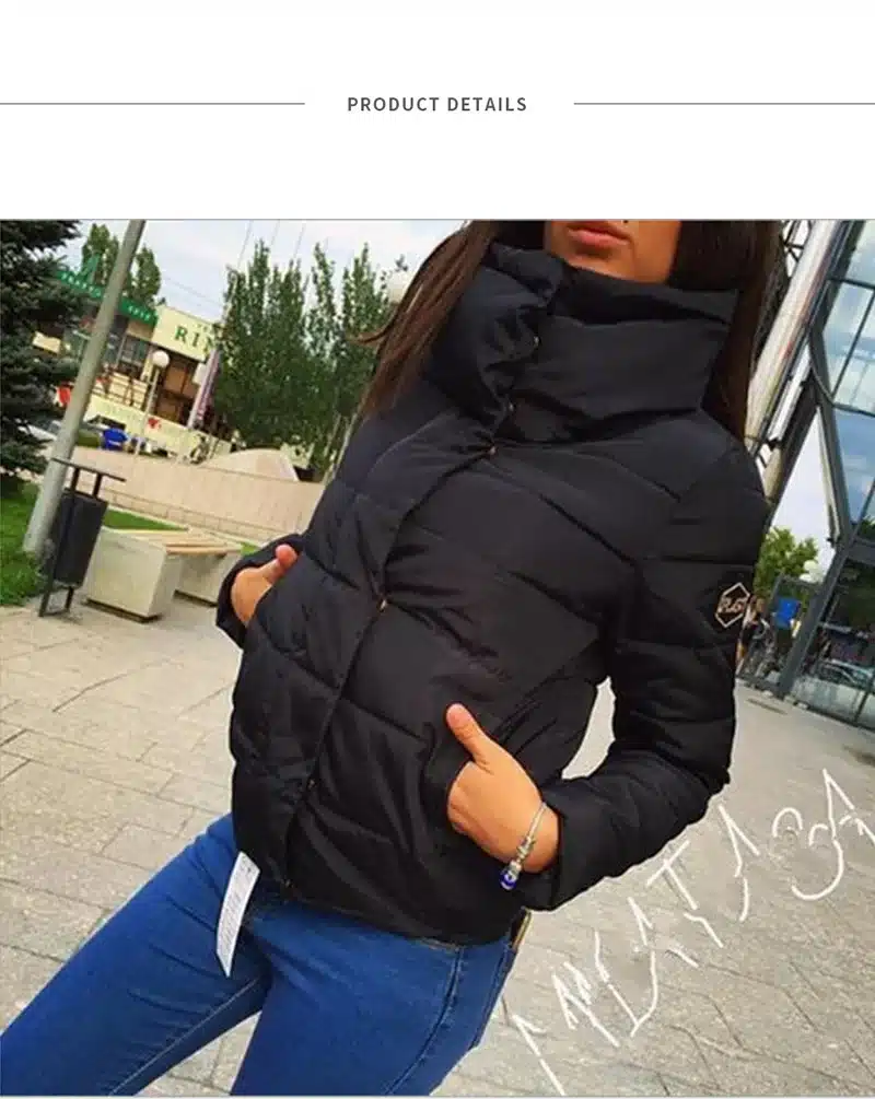 HYDIBER New Arrival High Collar Winter Jacket Women Wadded 2017 Spring Autumn Fashion Slim Warm Casual Ladies Basic Coat 13