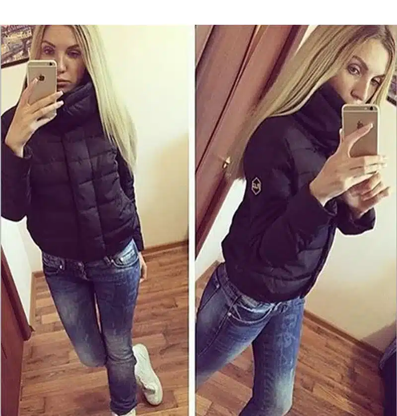 HYDIBER New Arrival High Collar Winter Jacket Women Wadded 2017 Spring Autumn Fashion Slim Warm Casual Ladies Basic Coat 14