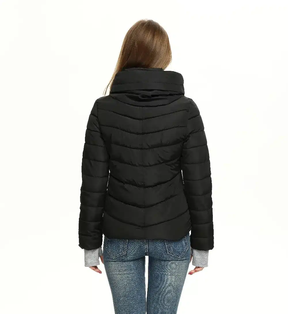 2017 Women Basic Down Top Jacket Plus Size Female Coat Slim Autumn Winter Parkas Collar Outerwear Long Sleeve Casual Jackets 10