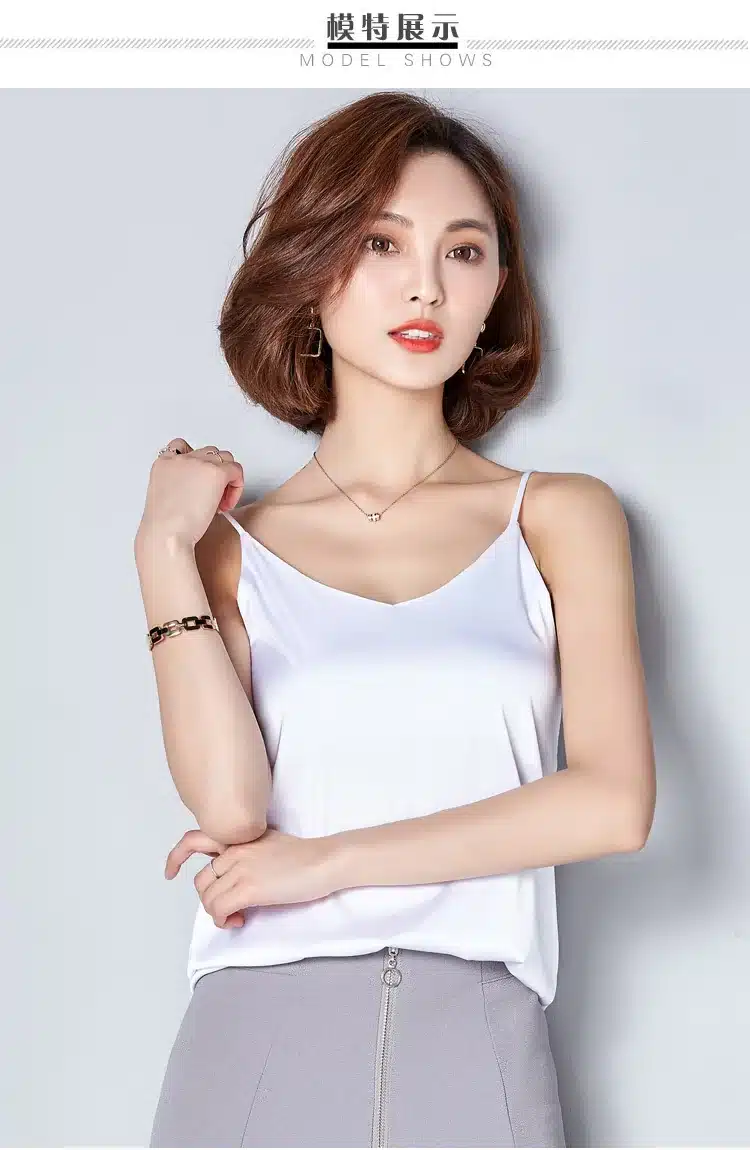 Women Camis Silk Halter Top Women Camisole 2017 Summer Style Sexy Sleeveless Vest Slim White Crop Top Roupas Femininas XXL 25