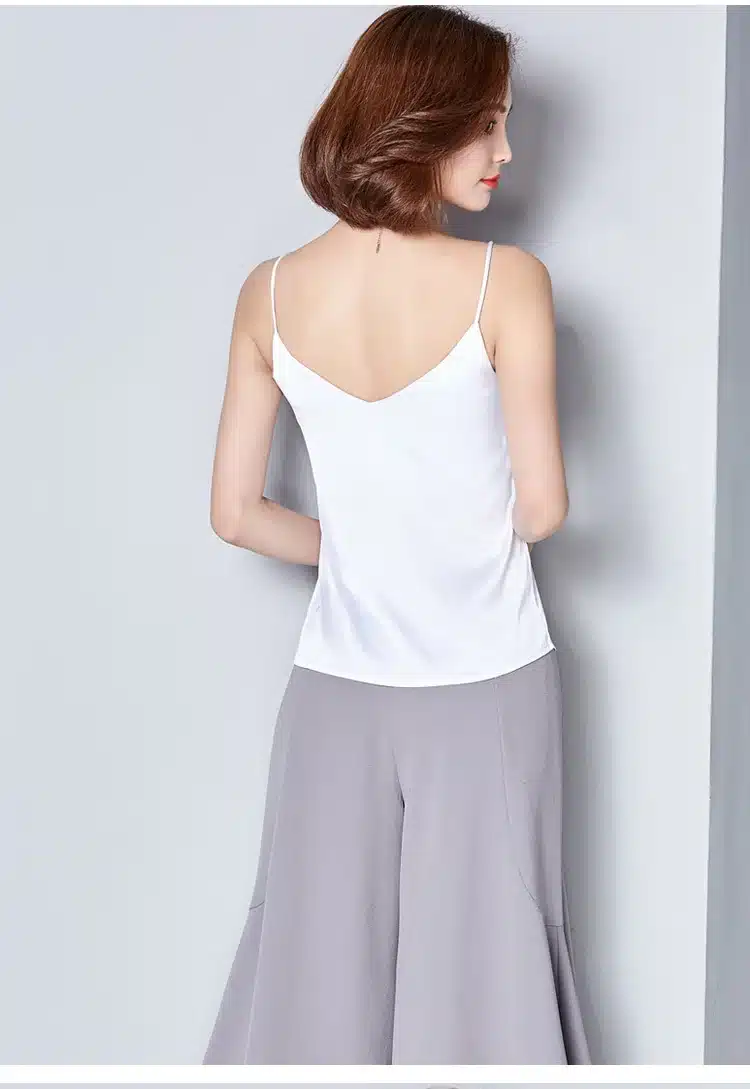 Women Camis Silk Halter Top Women Camisole 2017 Summer Style Sexy Sleeveless Vest Slim White Crop Top Roupas Femininas XXL 27