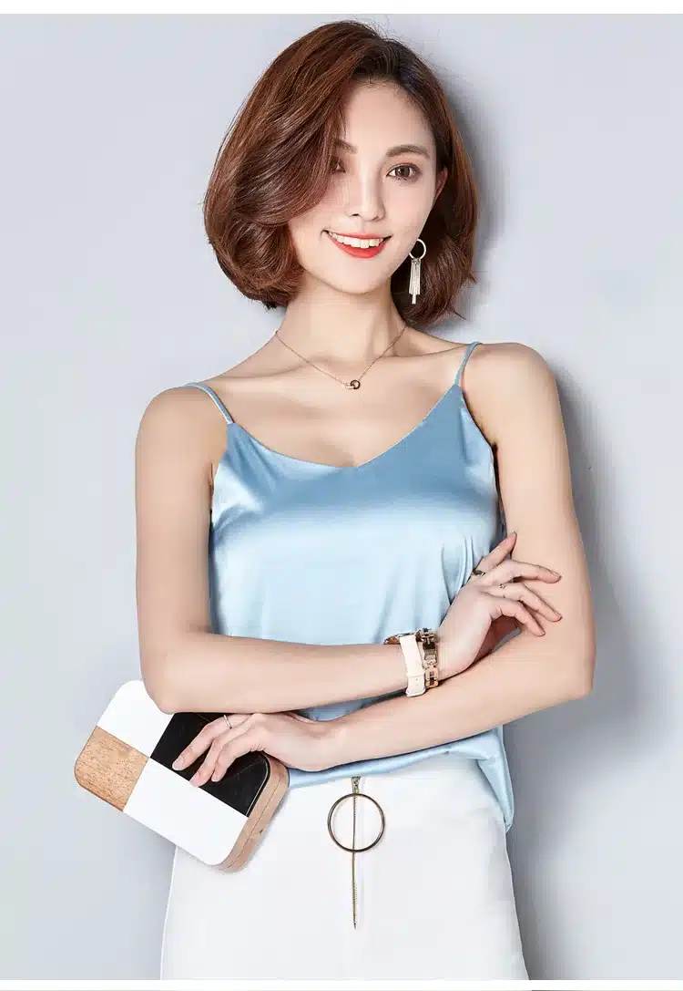 Women Camis Silk Halter Top Women Camisole 2017 Summer Style Sexy Sleeveless Vest Slim White Crop Top Roupas Femininas XXL 34