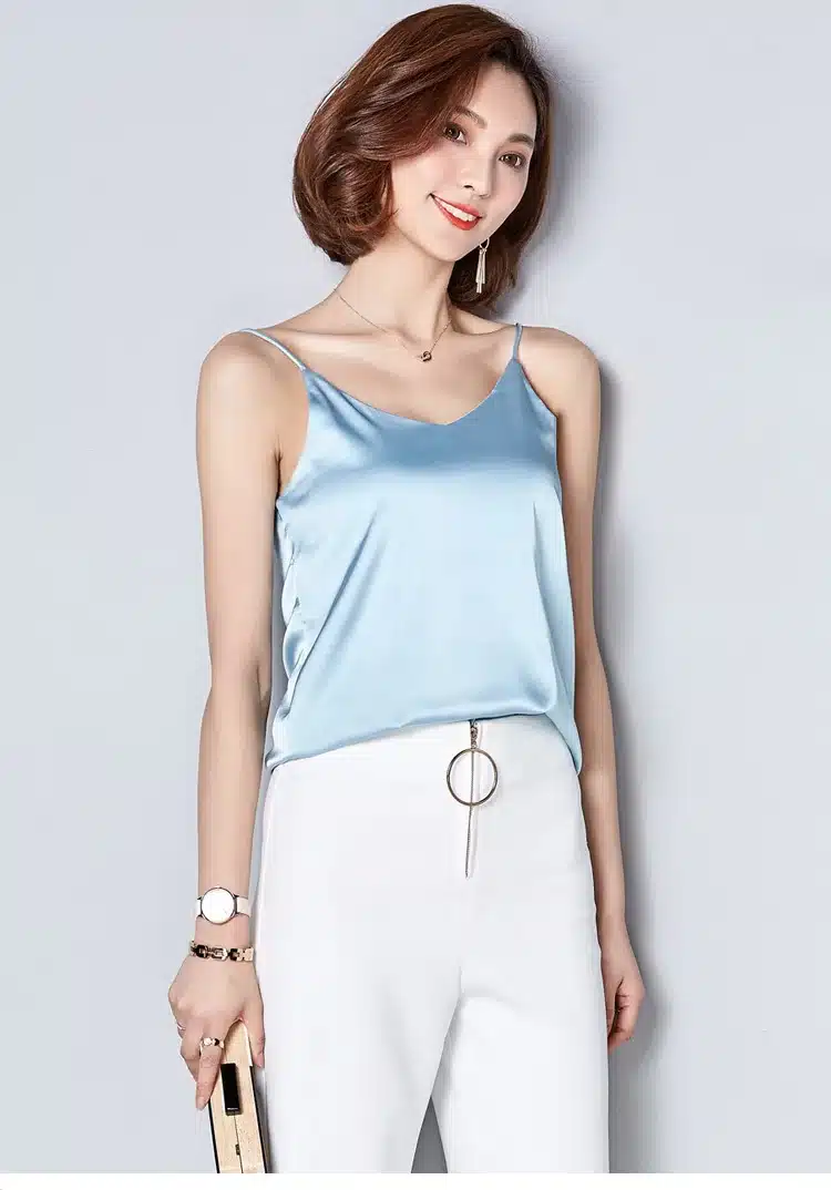 Women Camis Silk Halter Top Women Camisole 2017 Summer Style Sexy Sleeveless Vest Slim White Crop Top Roupas Femininas XXL 35