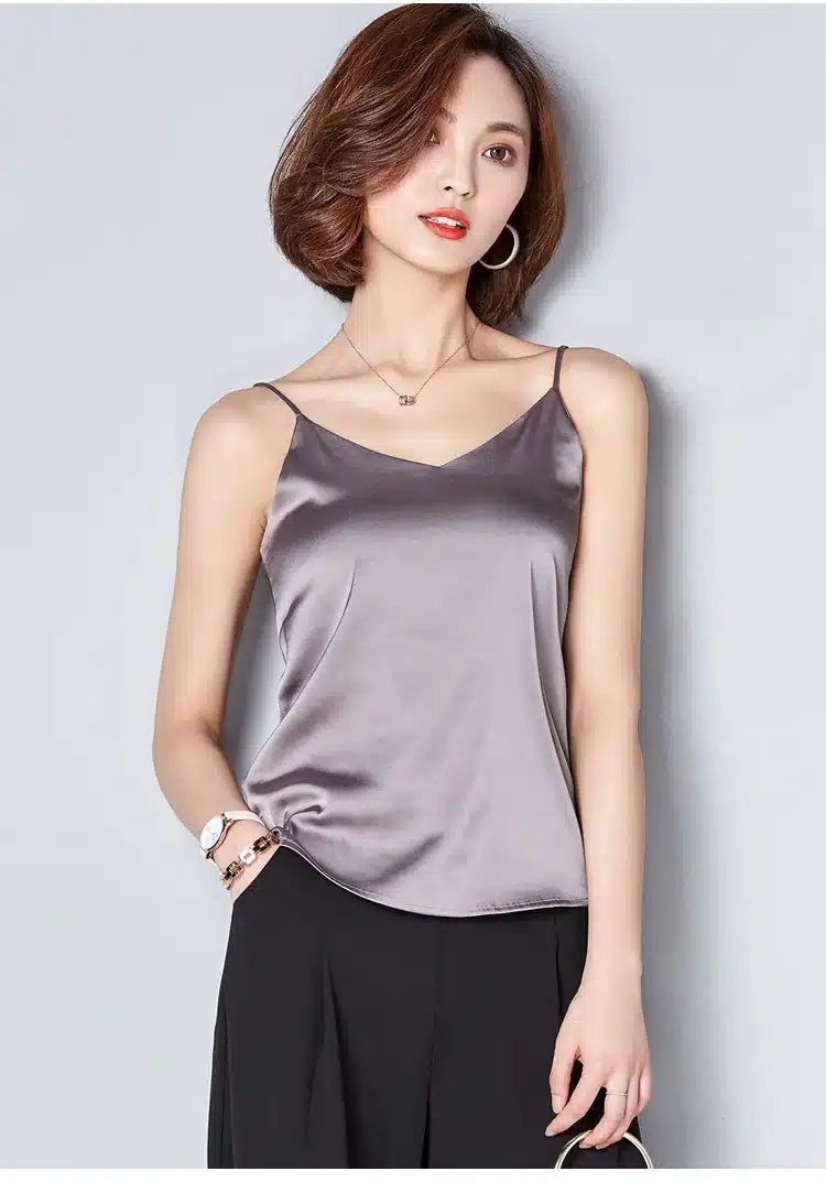 Women Camis Silk Halter Top Women Camisole 2017 Summer Style Sexy Sleeveless Vest Slim White Crop Top Roupas Femininas XXL 43