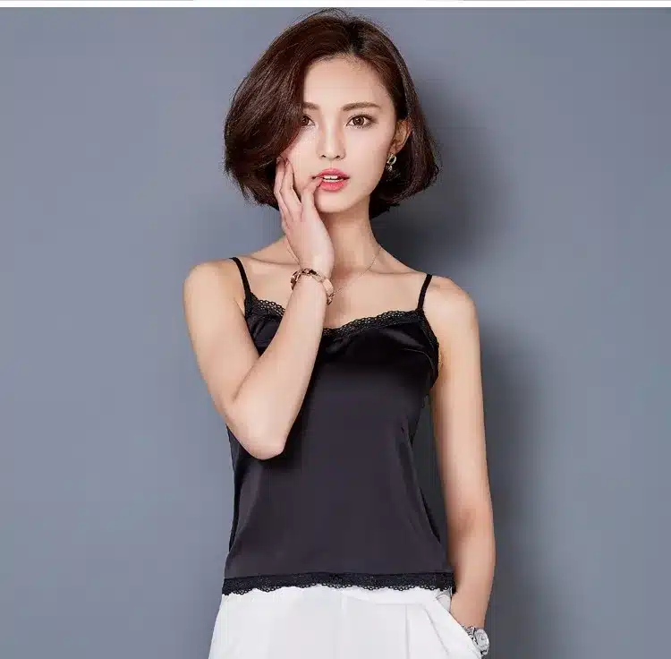 Crop Top Clothes Canotta Donna Estiva Tropical womens tank tops 2017 Silk Women Shirt Camis Sleeveless Blusa Summer Feminina 12