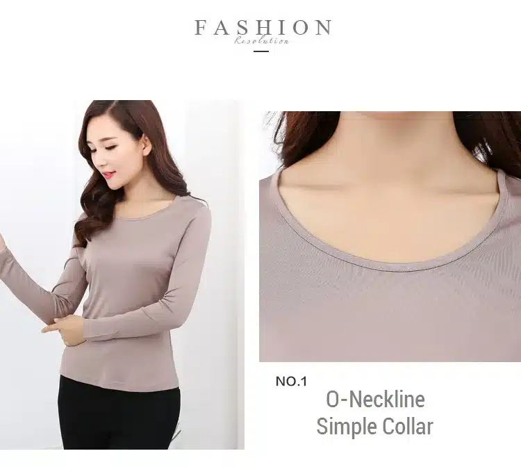 100% Pure Silk Women's T-shirts Femme Long Sleeve Casual Tees T Shirt Tops Female O-Neck Women T-shirt For Woman Candy 7 Colors 12