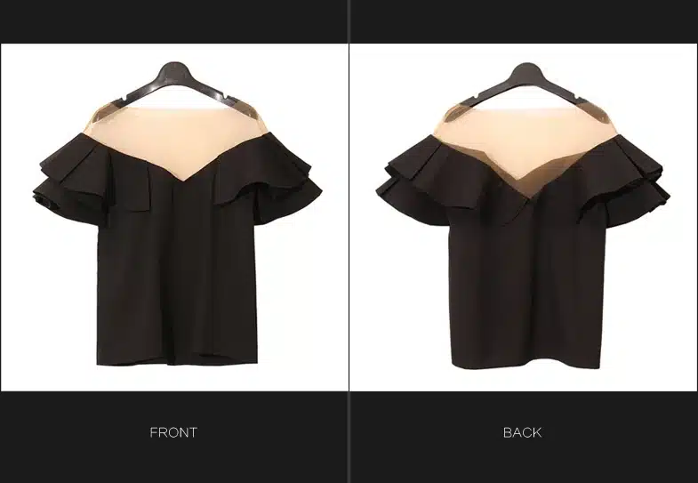 TWOTWINSTYLE 2017 Summer Women Ruffles Short Sleeves Tops T Shirt Sexy Transparent Tulle Slash Neck Tee Female Clothes Korean 25