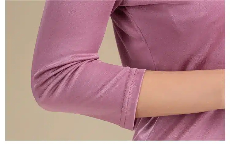 100% Pure Silk Women's T-shirts Femme 3/4 Sleeve Loose Casual Tees Shirt Women Tops Ladies Candy Color Shirts Female T-shirt 22