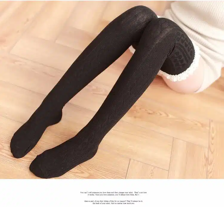 5 Colors Thigh High Socks Girls Stockings Lace Winter Warm Socks Women Sexy Stocking Medias Pantyhose Stockings Knee High Socks 14