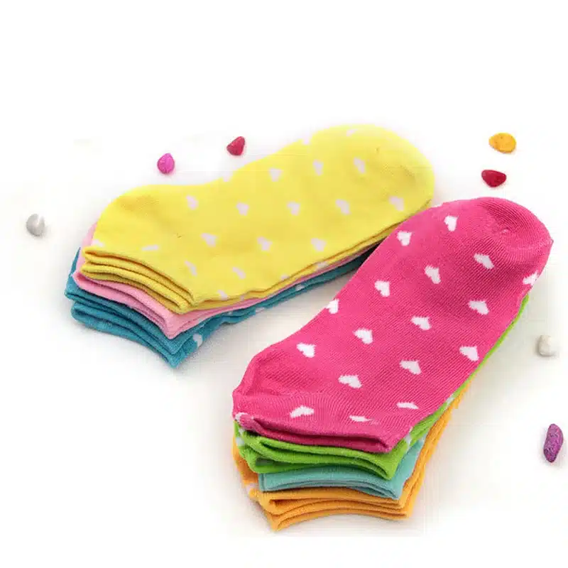 10Pair Women's Socks Short Candy Color Dot Cute Art Socks Female Thin Ankle Cotton Blends Socks Low Cut Sock Chaussettes Femmes 12