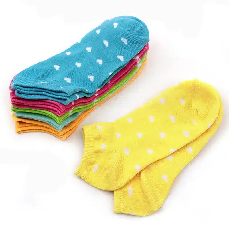 10Pair Women's Socks Short Candy Color Dot Cute Art Socks Female Thin Ankle Cotton Blends Socks Low Cut Sock Chaussettes Femmes 13