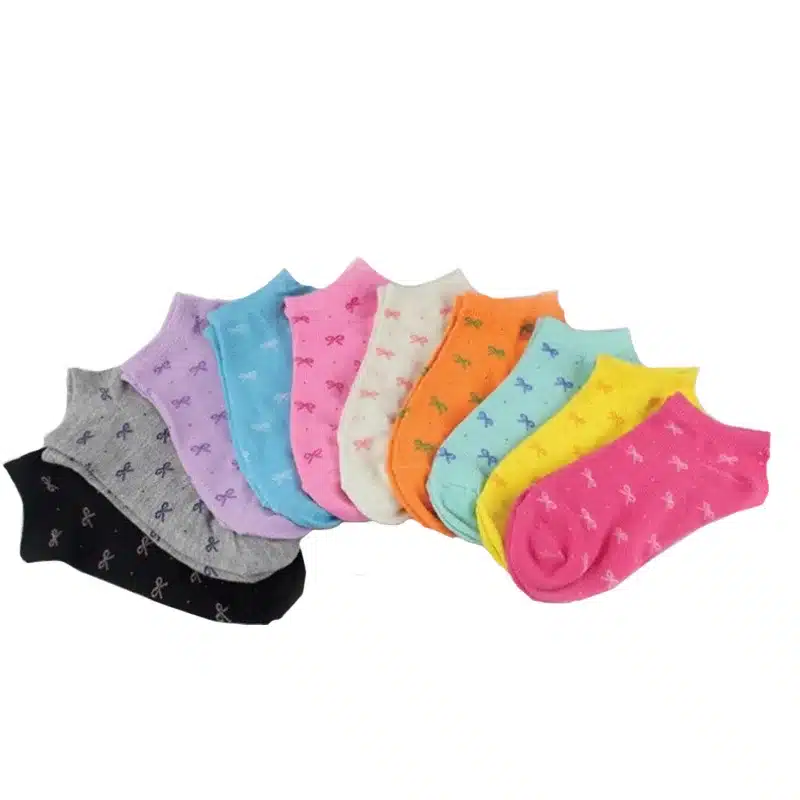 10Pair Women's Socks Short Candy Color Dot Cute Art Socks Female Thin Ankle Cotton Blends Socks Low Cut Sock Chaussettes Femmes 17