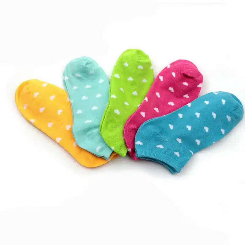10Pair Women's Socks Short Candy Color Dot Cute Art Socks Female Thin Ankle Cotton Blends Socks Low Cut Sock Chaussettes Femmes 18