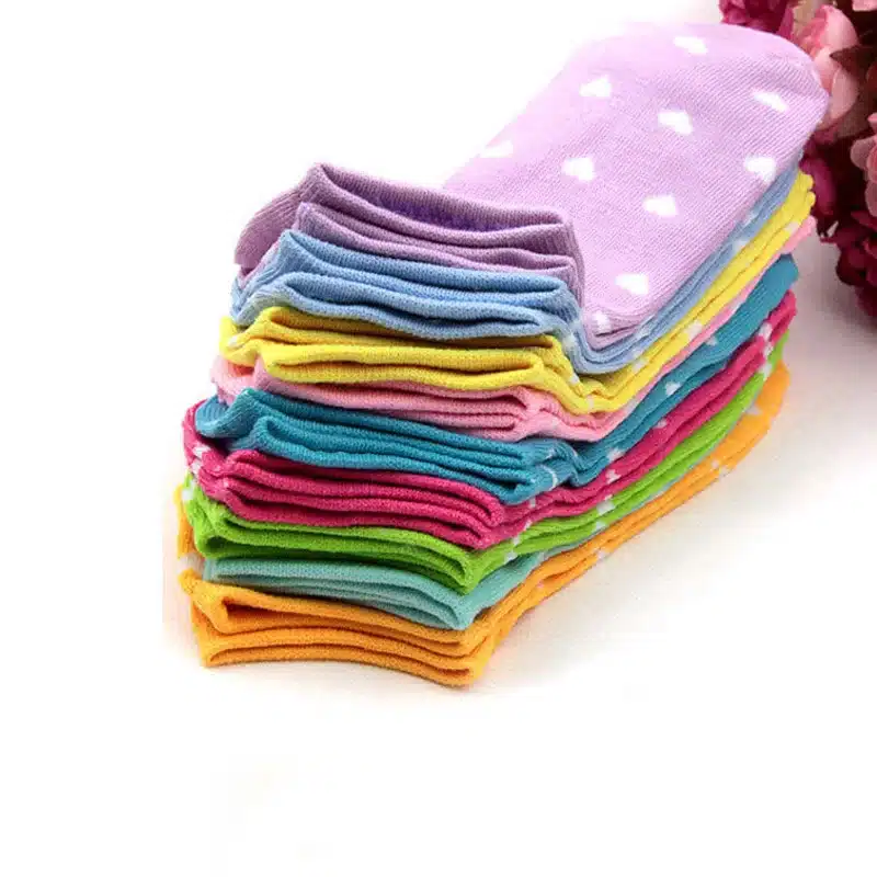 10Pair Women's Socks Short Candy Color Dot Cute Art Socks Female Thin Ankle Cotton Blends Socks Low Cut Sock Chaussettes Femmes 19