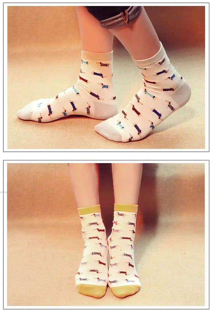 Foot 22-27cm Creative animal socks Sausage dog dachshund Lovely hvalp hush pup puppy huisdier pet retail Cute wholesale zoo Come 10
