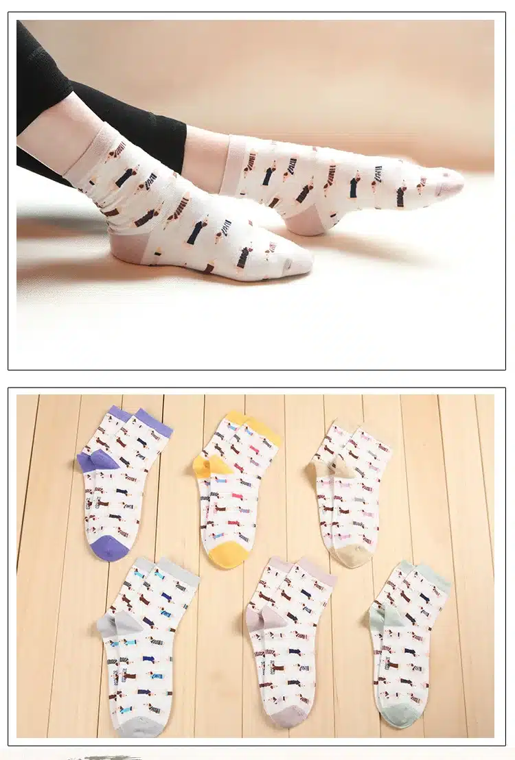Foot 22-27cm Creative animal socks Sausage dog dachshund Lovely hvalp hush pup puppy huisdier pet retail Cute wholesale zoo Come 12