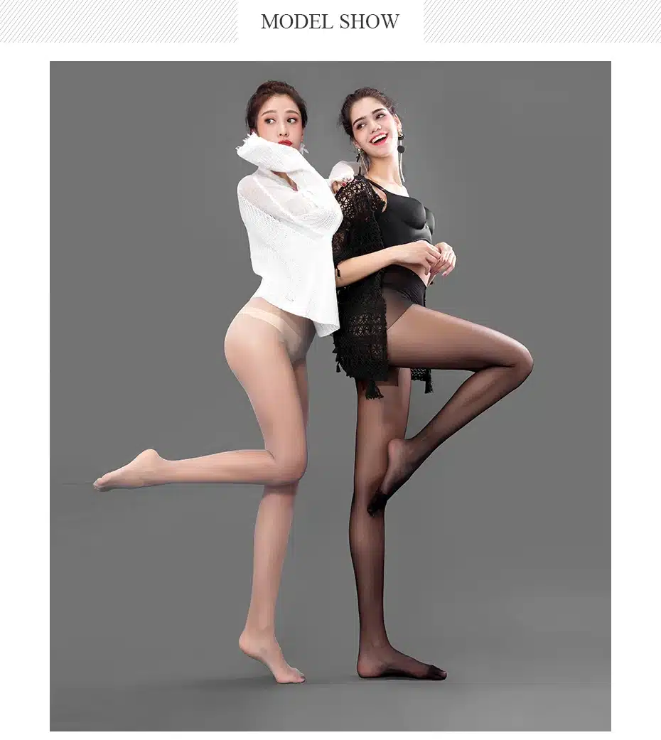 BONAS 15D Plus Size Nylon Tights Women Solid Color Transparent Tights Fashion Big Size Black Resistant Pantyhose Hosiery Female 4