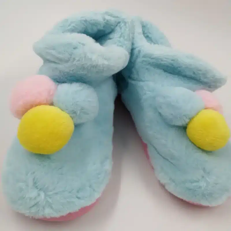 Lovely Ladies Crystal Plush Home Slippper Warm Boots Floor Boots Genuine Cony Hair Inner Balls Women Cotton Shoes 31