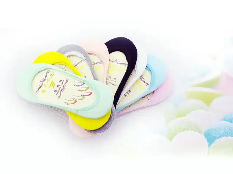 5 Pairs/ Lot Candy Color Female Summer Cotton Socks Solid Boat Socks Invisible Womens Slipper Socks High Quality Anklet Socks 13