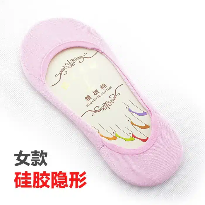 5 Pairs/ Lot Candy Color Female Summer Cotton Socks Solid Boat Socks Invisible Womens Slipper Socks High Quality Anklet Socks 24