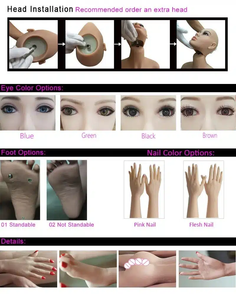 Hismith 140cm japanese silicone sex dolls oral Anal vagina real doll lifelike pussy realistic sexy toys for men 23