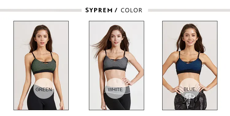SYPREM 2017 Spring Fitness Sports Bra Sexy Stretch Gym Crop sport Top Fitness Tank Top Yoga Bra New Style Double Cloth,1FT9334 27