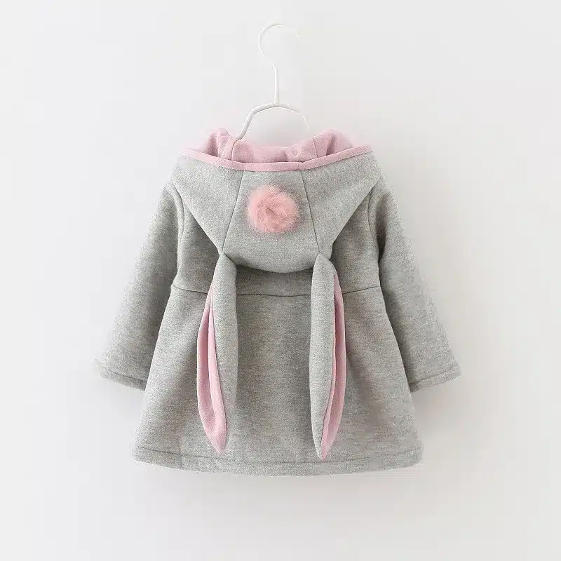 2017 Spring and Autumn Baby Girls Jacket Infants Ball Cute Rabbit Hooded Princess Jacket Coats Outwears Christmas Gifts Roupas 2 7