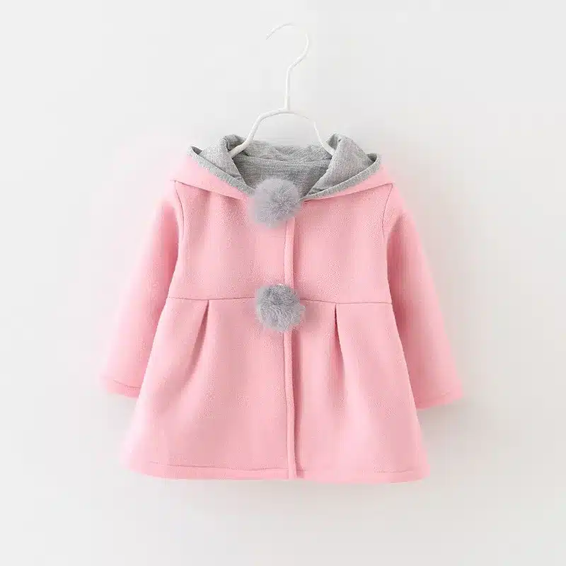 2017 Spring and Autumn Baby Girls Jacket Infants Ball Cute Rabbit Hooded Princess Jacket Coats Outwears Christmas Gifts Roupas 2 9